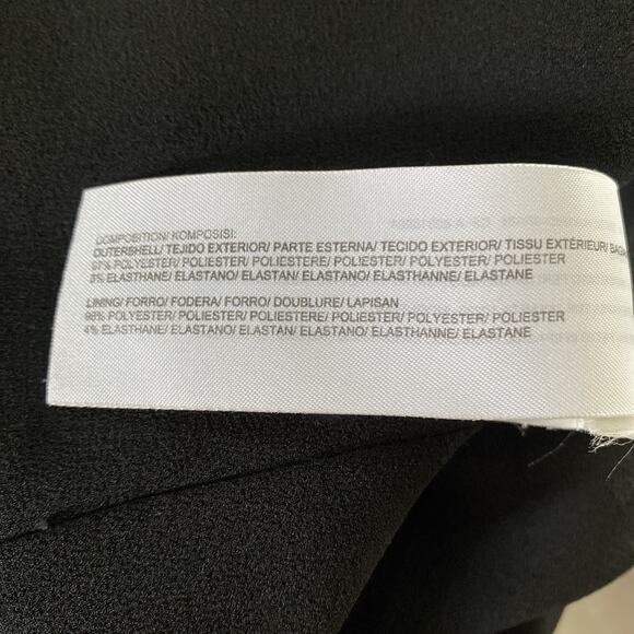 Hoss Intropia Dress Black Mini Sheath Crepe LBD Sleeveless Pockets Back Zip M - Picture 9 of 9